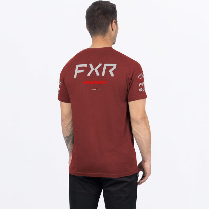 FXR STACK PREMIUM T-SHIRT 2025 - Oxblood/Red