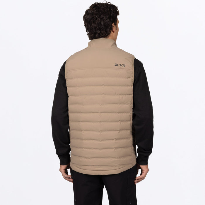 FXR PODIUM WINDPROOF QUILTED VEST in Canvas/Black