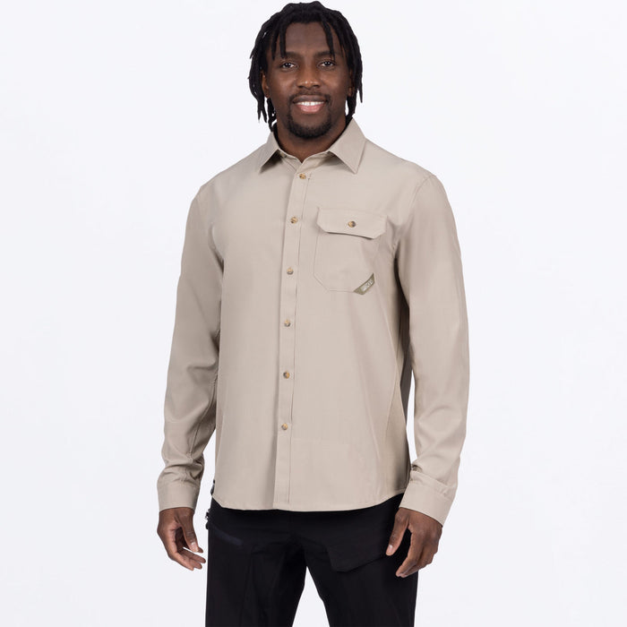 FXR BREEZE PERFORMANCE UPF LONGSLEEVE SHIRT 2025 in Stone