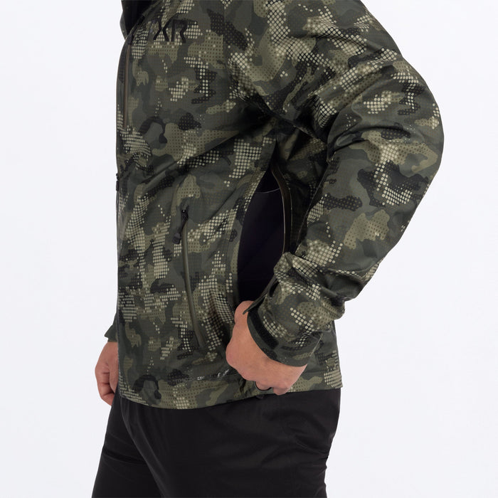 FXR ADVENTURE LITE TRI-LAMINATE JACKET in Army Drift Camo