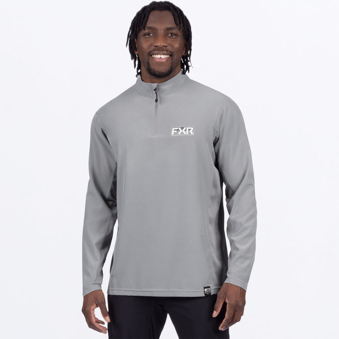 FXR BREEZE UPF 1/4 ZIP LONGSLEEVE 2025 in Grey