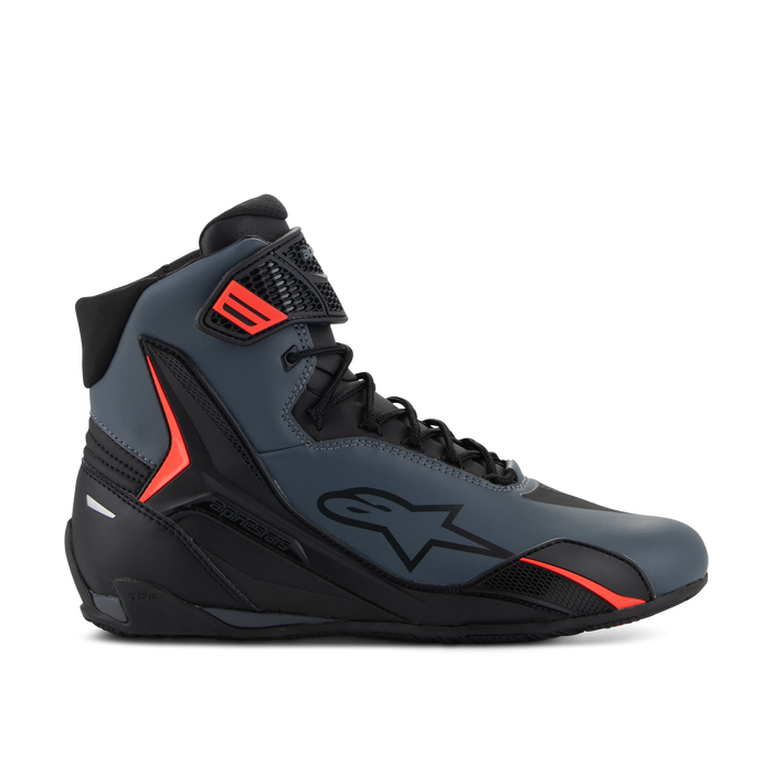 ALPINESTARS FASTER-4 RIDING SHOESBlack/Gray/Fluo Red