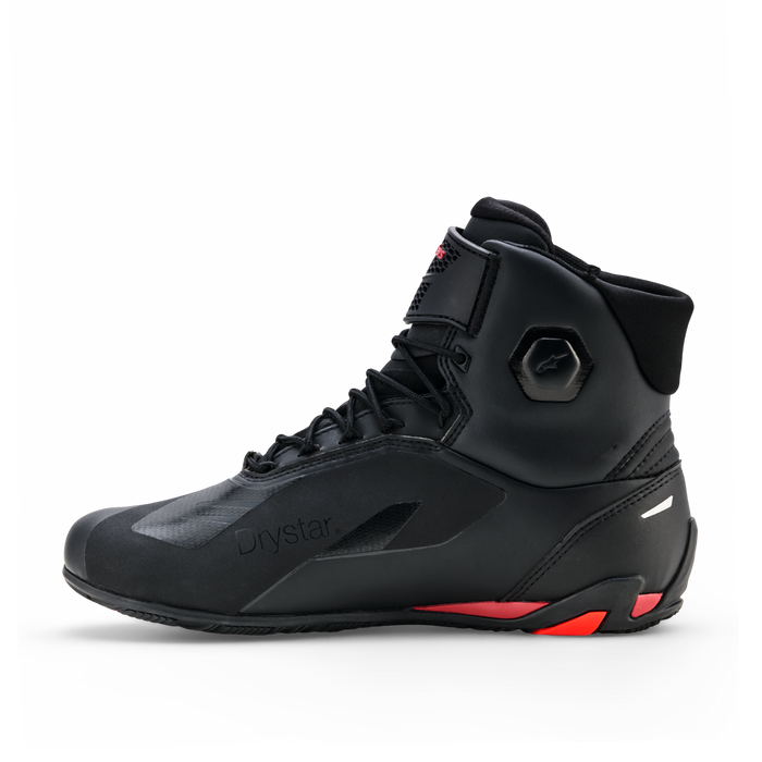 ALPINESTARS FASTER-4 DRYSTAR® RIDING SHOES in Black/Rio Red/Fluo Red