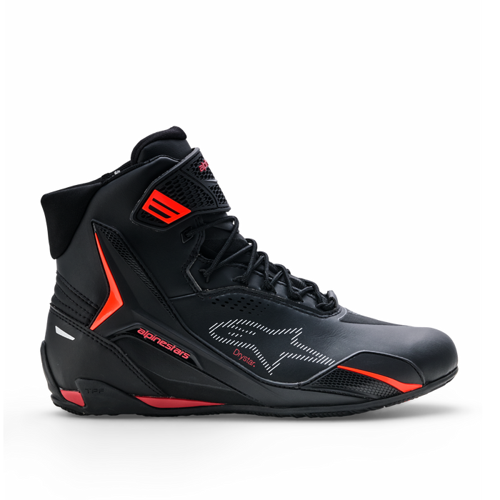 ALPINESTARS FASTER-4 DRYSTAR® RIDING SHOES in Black/Rio Red/Fluo Red