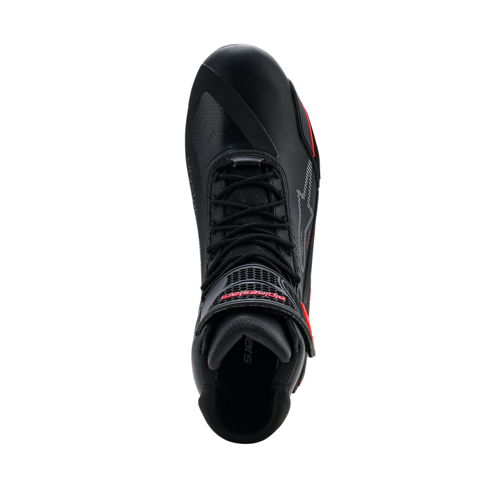ALPINESTARS FASTER-4 DRYSTAR® RIDING SHOES in Black/Rio Red/Fluo Red