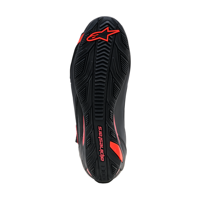 ALPINESTARS FASTER-4 DRYSTAR® RIDING SHOES in Black/Rio Red/Fluo Red