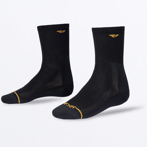 FXR TURBO ATHLETIC SOCK (3 PACK) SNOW 2027 in Black
