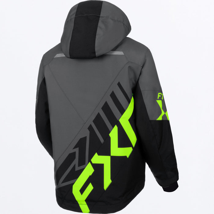 FXR YOUTH COLD CROSS CX JACKET 2025 - Charcoal/Black/Lime
