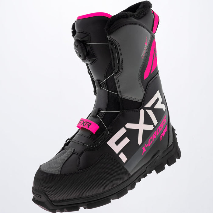 FXR X-Cross Pro BOA Boot in Black/Fuchsia