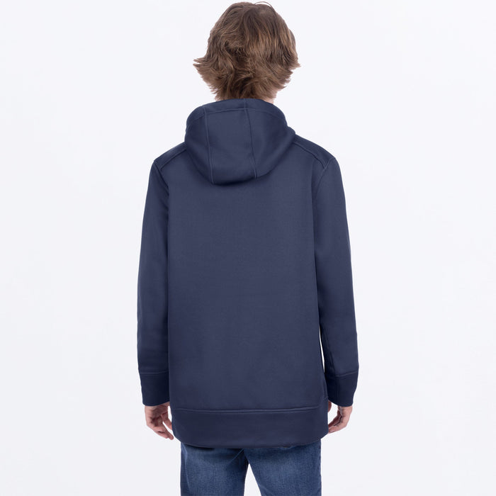 FXR YOUTH HYDROGEN TECH PULLOVER HOODIE in Midnight/Orange