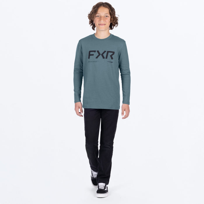 FXR YOUTH HYDROGEN PREMIUM LONGSLEEVE 2025 - Steel