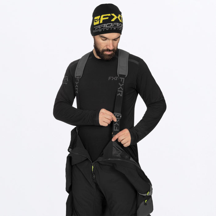 FXR VERTICAL MTX LITE MONOSUITS in Black/Asphalt/HiVis