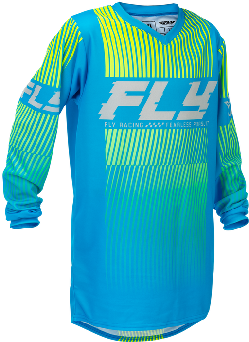 FLY RACING KINETIC F-16 YOUTH JERSEY 2026 in Blue/Hi-Vis