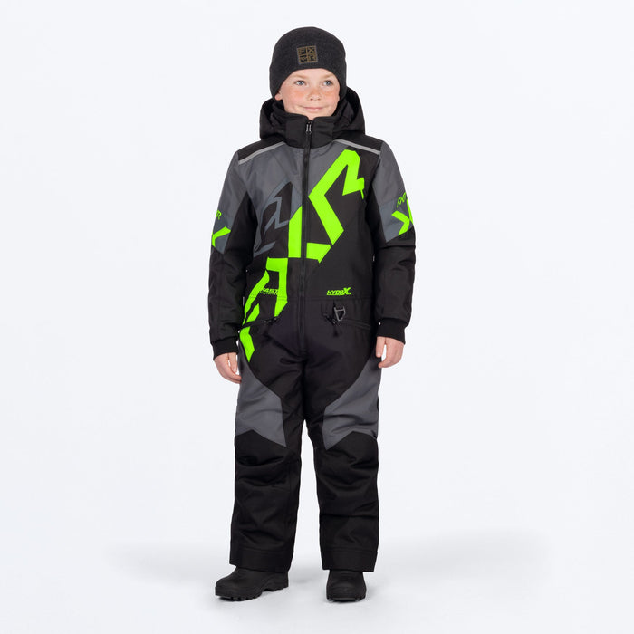 FXR CHILD COLD CROSS CX MONOSUIT 2025 - Black/Charcoal/Lime