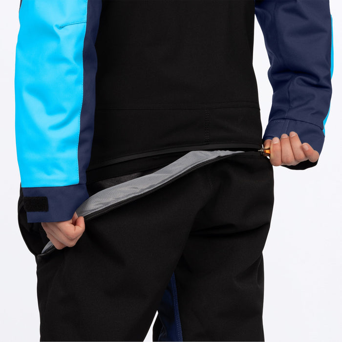 FXR Youth Vertical Monosuit in Midnight/Blue/Orange