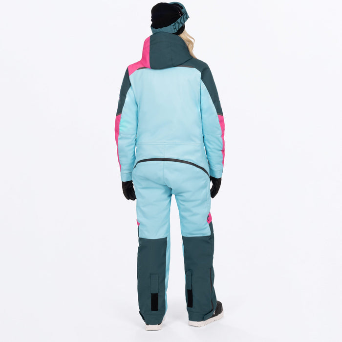 FXR Women's Revo F.A.S.T.™ Monosuit in Maui Blue/Steel/Blush