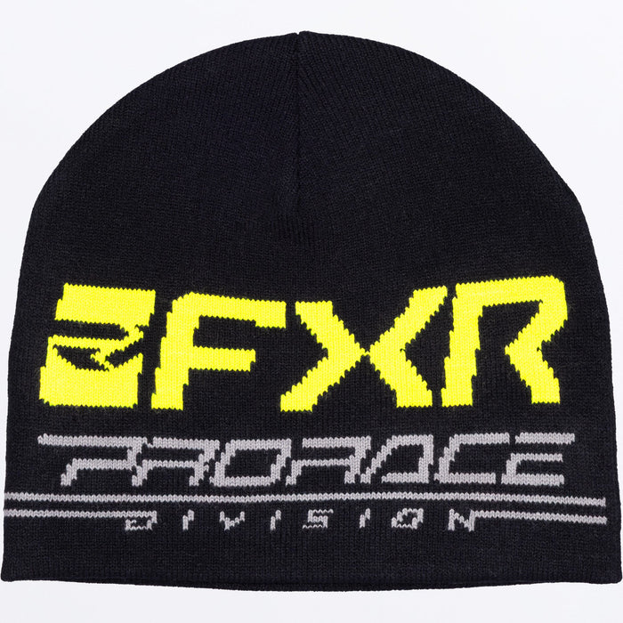 FXR RACE DIV BEANIE SNOW 2027 in Black/HiVis