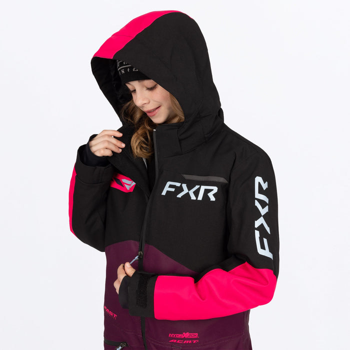 FXR Youth Vertical Monosuit in Plum/Razz/Maui