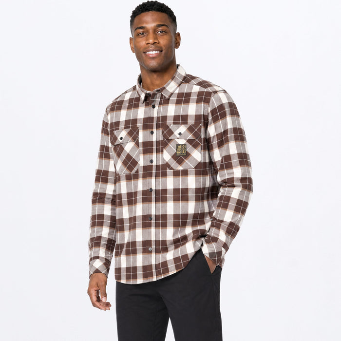 FXR HD FLANNEL SHIRT in D. Cedar/Sand
