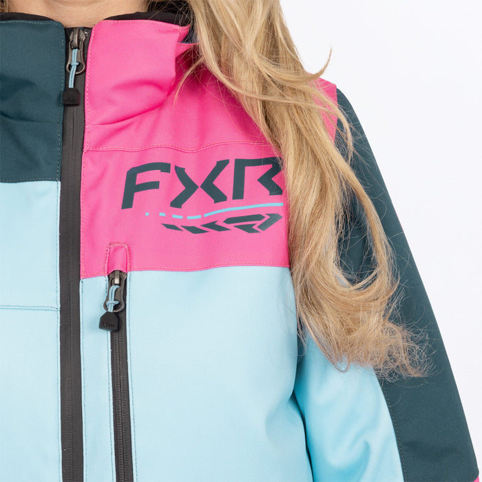 FXR Women's Revo F.A.S.T.™ Monosuit in Maui Blue/Steel/Blush