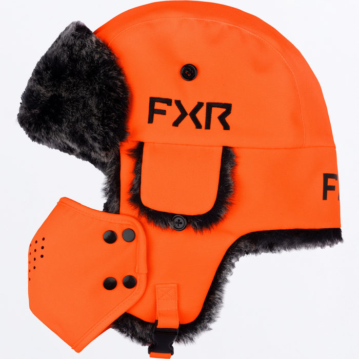 FXR TRAPPER HAT SNOW 2027 in Safety Orange