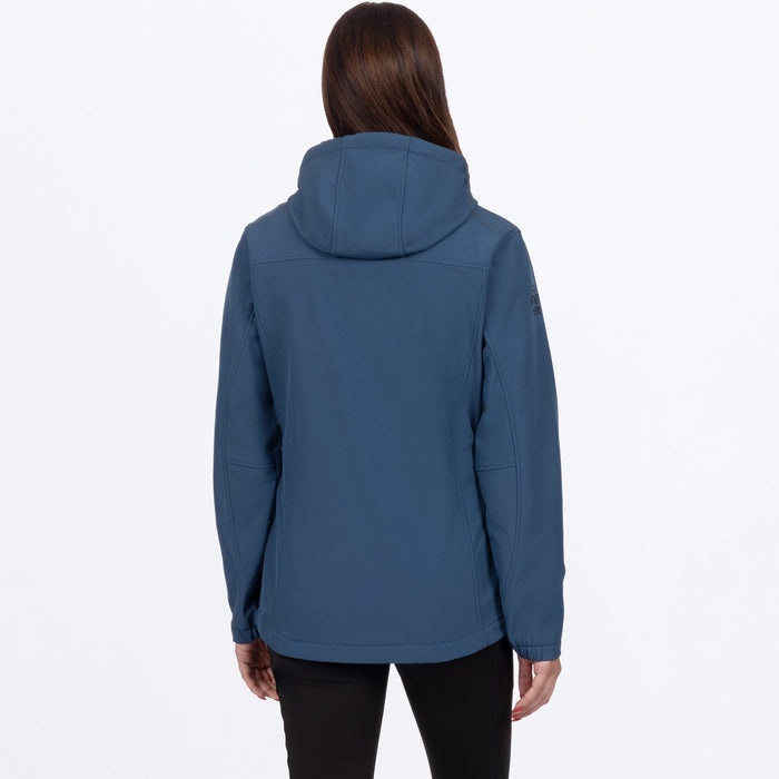 FXR WOMEN'S HYDROGEN SOFTSHELL JACKET in Dark Steel/Black