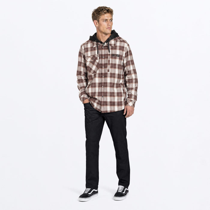 FXR INSULATED HD FLANNEL JACKET in D.Cedar/Sand