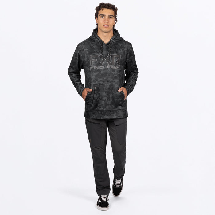 FXR PRO FISH TECH PULLOVER HOODIE 2025 - Black Drift Camo