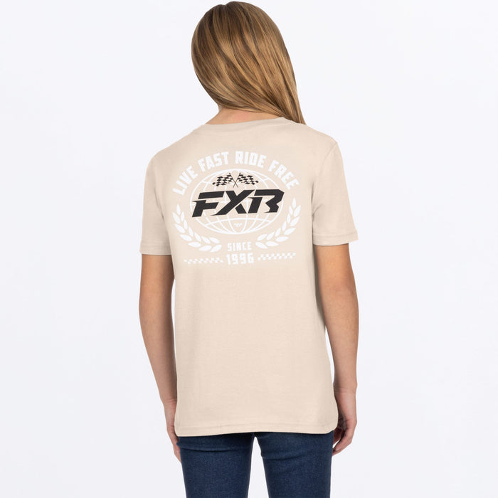 FXR YOUTH WORLDWIDE PREMIUM T-SHIRT in Sand/Black