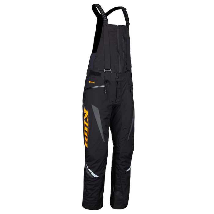 Klim Keweenaw Bib - REDESIGNED in Black - Strike Orange - 2021