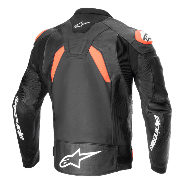 ALPINESTARS GP PLUS R v4 AIRFLOW LEATHER JACKETS 2025 in Black/Fluo Red/White