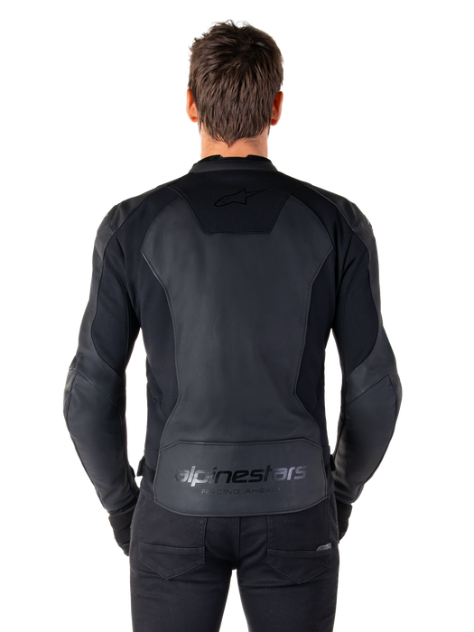 ALPINESTARS FASTER v3 LEATHER JACKET 2026 in Black/Black