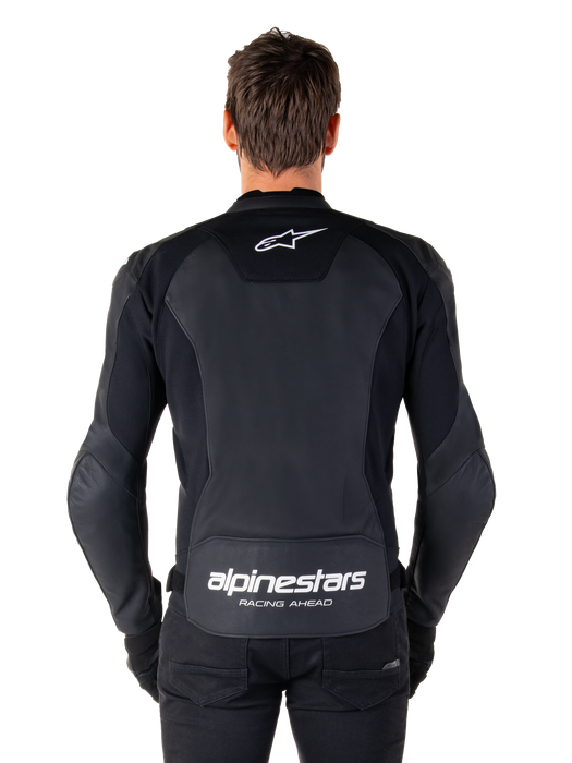 ALPINESTARS FASTER v3 LEATHER JACKET 2026 in Black/White