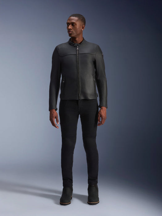 ALPINESTARS BLACKTRACK LEATHER JACKET 2025 in Black/Black