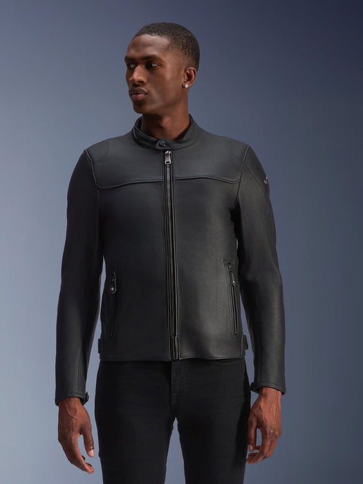 ALPINESTARS BLACKTRACK LEATHER JACKET 2025 in Black/Black