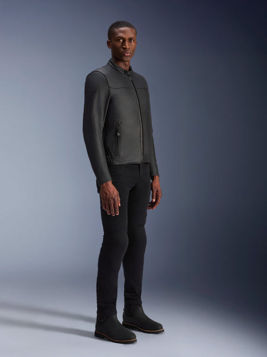 ALPINESTARS BLACKTRACK LEATHER JACKET 2025 in Black/Black