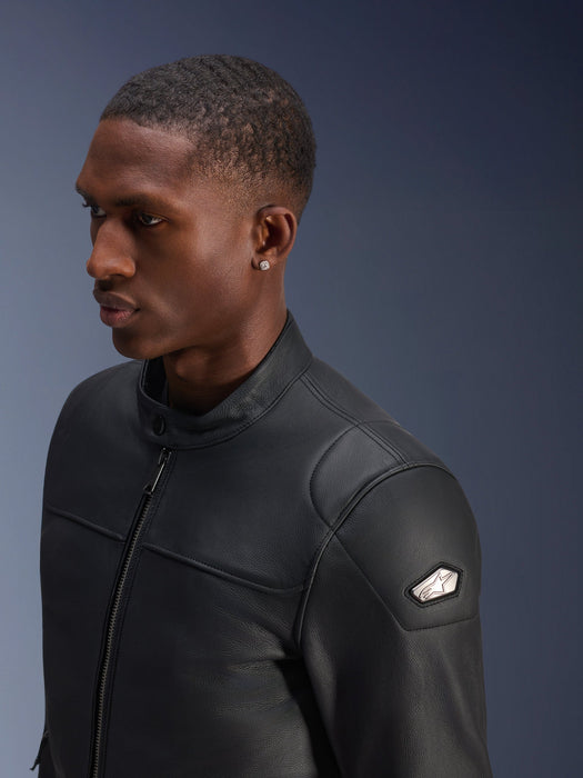 ALPINESTARS BLACKTRACK LEATHER JACKET 2025 in Black/Black