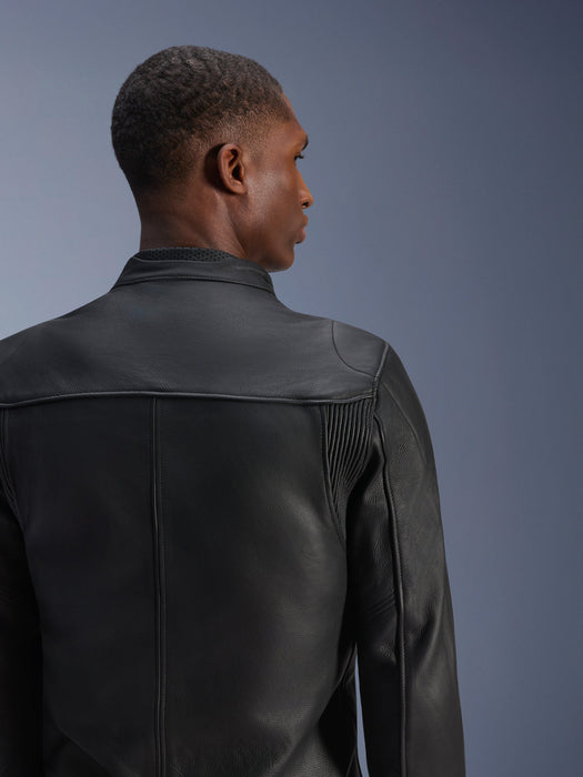 ALPINESTARS BLACKTRACK LEATHER JACKET 2025 in Black/Black