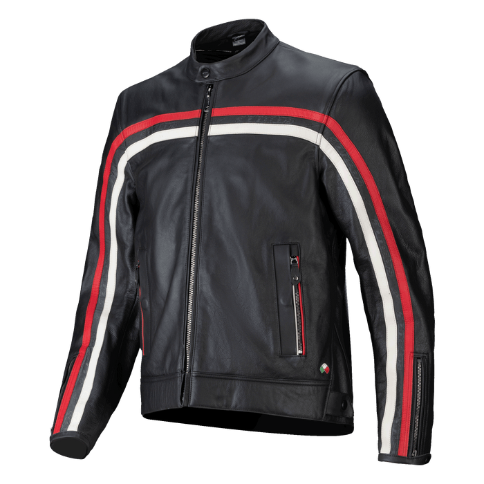 ALPINESTARS DYNO LEATHER JACKETS 2025 in Black/Ruby Red