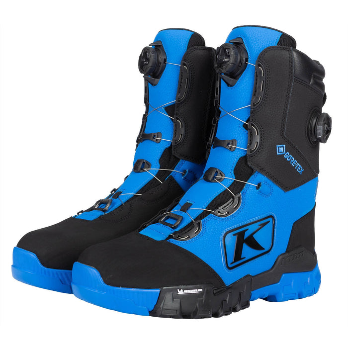 Klim Andrenaline Pro S GTX Boa Boots in Electric Blue  Lemonade - Black