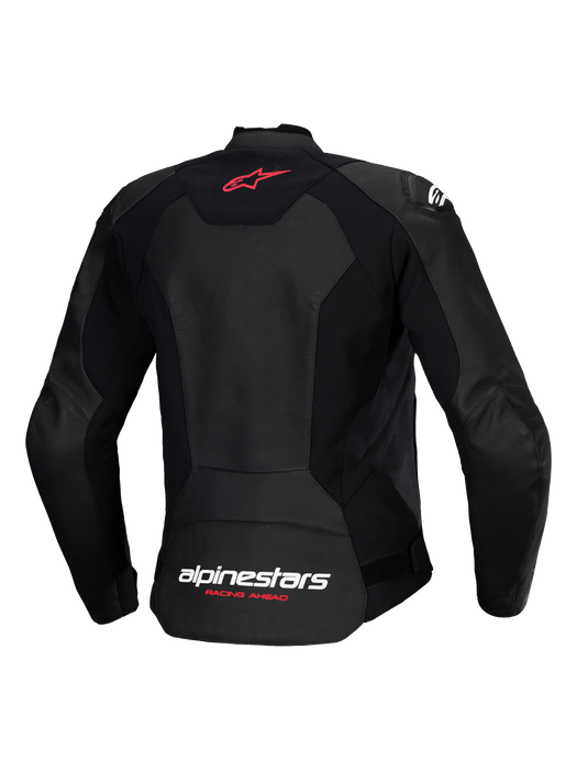 ALPINESTARS STELLA FASTER v3 WOMEN’S LEATHER JACKET 2025 in Black/White/Coral