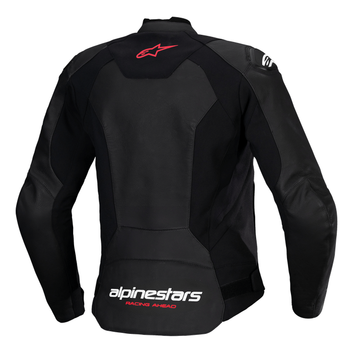 ALPINESTARS STELLA FASTER v3 WOMEN’S LEATHER JACKET 2025 in Black/White/Coral
