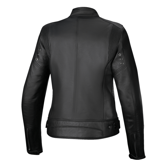 ALPINESTARS STELLA DYNO WOMEN’S LEATHER JACKETS 2025 in Black/Tar Gray/Dark Gray