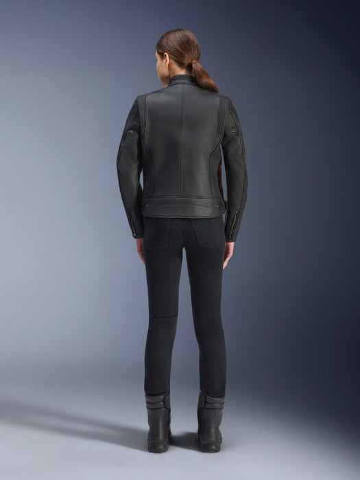 ALPINESTARS STELLA DYNO WOMEN’S LEATHER JACKETS 2025 in Black/Haute Red