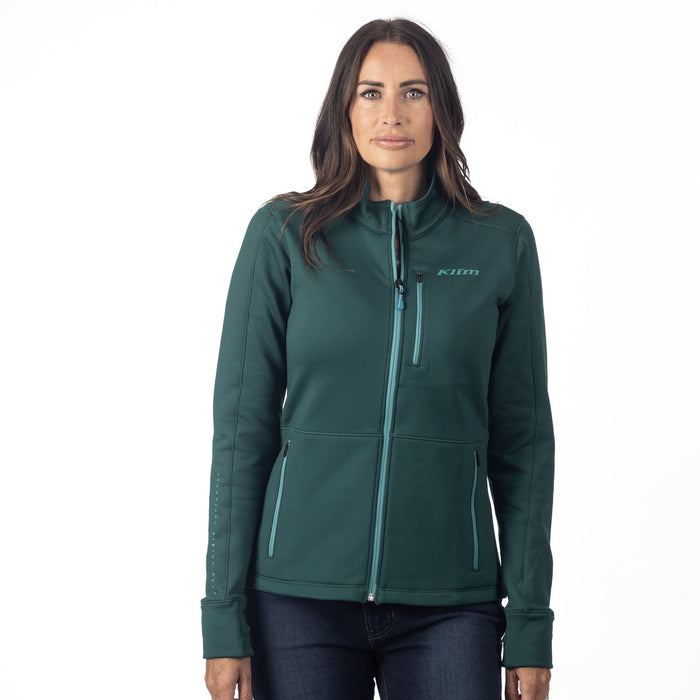 KLIM WOMEN'S SUNDANCE JACKET 2025 in Rain Forest - Green-Blue Slate