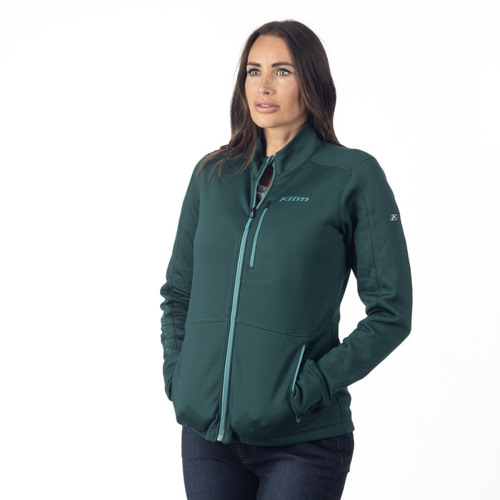 KLIM WOMEN'S SUNDANCE JACKET 2025 in Rain Forest - Green-Blue Slate