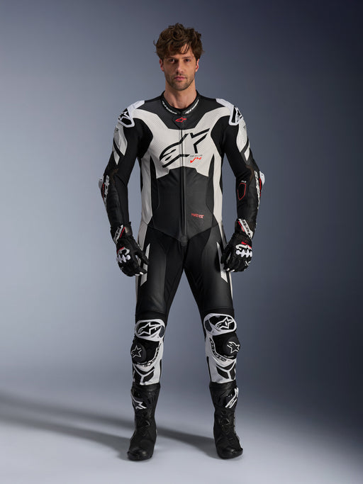 ALPINESTARS GP PLUS v4 SPRINT ONE-PIECE LEATHER SUITS in Black/White/Red