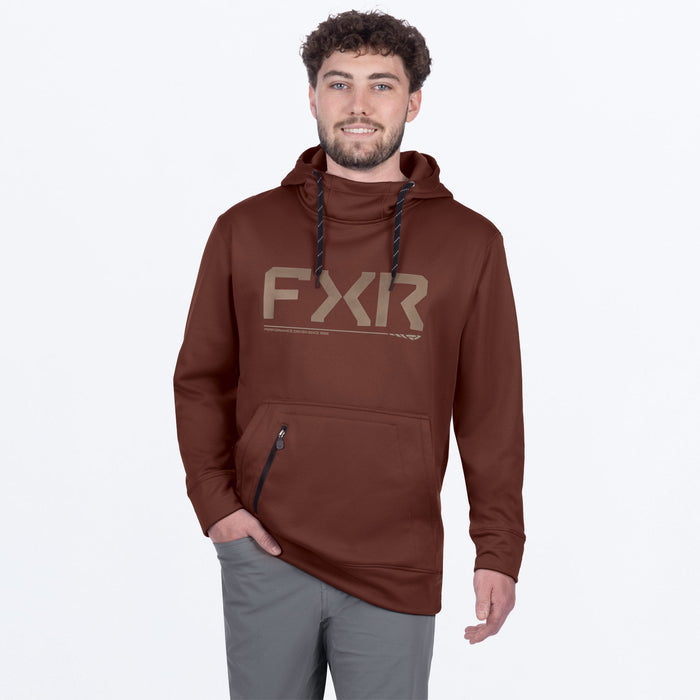 FXR HYDROGEN TECH PULLOVER HOODIE in Dark Cedar/Stone