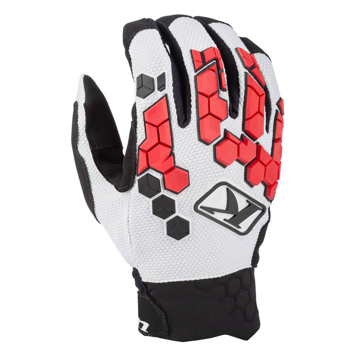 KLIM Dakar Gloves 2025 in White - Black