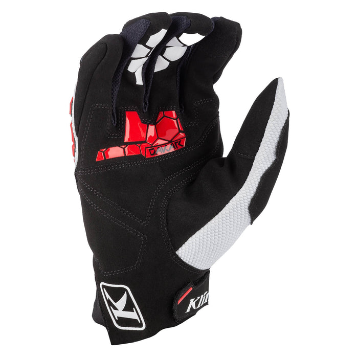 KLIM Dakar Gloves 2025 in White - Black
